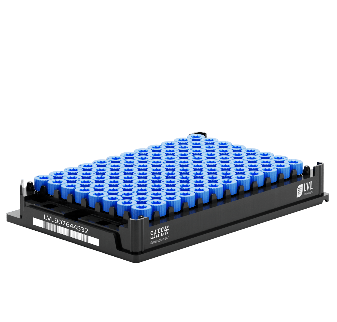 SAFE® Tube rack for SX300, standard rack, rack barcode west side, pure